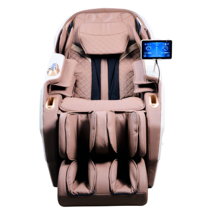 IWAO Gravity med röststyrning - 4D Massagestol - Vit/Brun