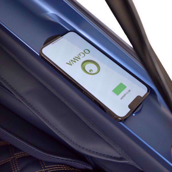 OGAWA Maestro Ai Massagestol Cobalt Blue trådløs opladning mobil