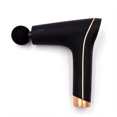 IWAO Pi Massagepistol, Massage gun fra siden med rundt mundstykkke